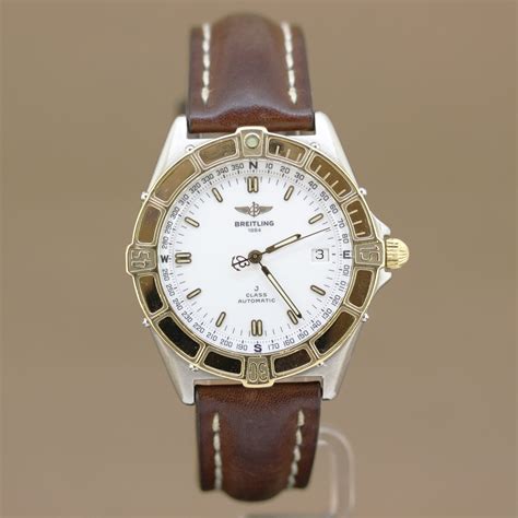 Breitling j class automatic with box, leath